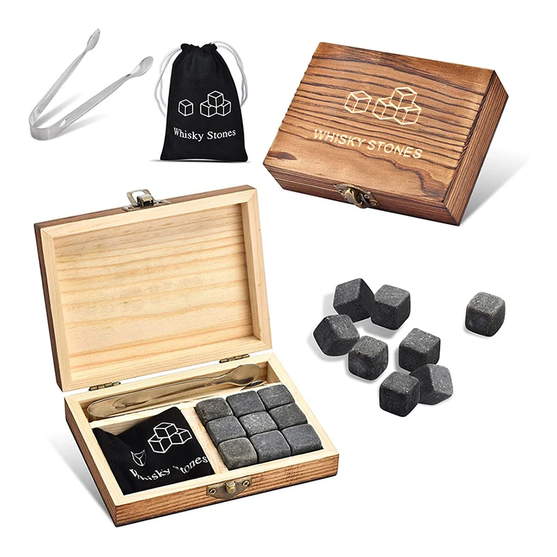 Whiskey Stone Set - Juego de regalo de piedras para