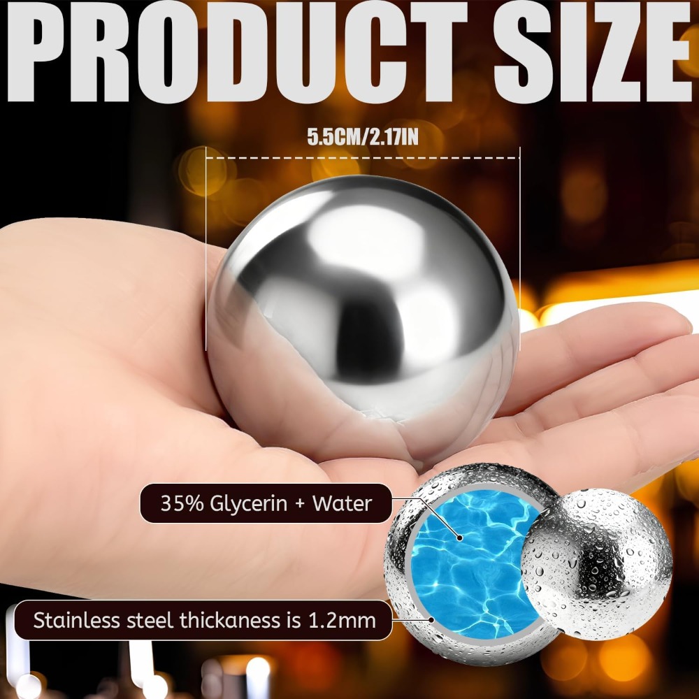 Bolas de Hielo de Acero Inoxid - Whiskey Stone Set reseña y precio