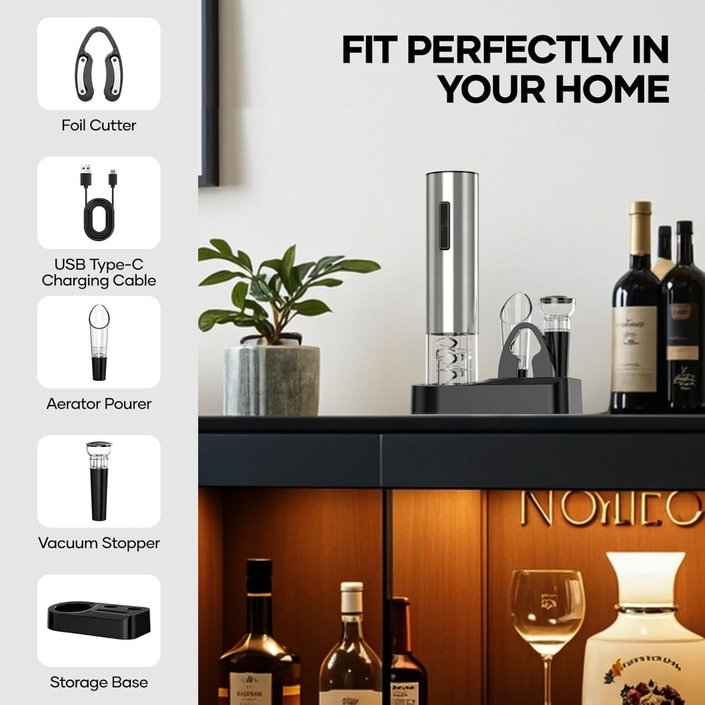 Sacacorchos Eléctrico USB Reca - Wine Opener Electric reseña y precio