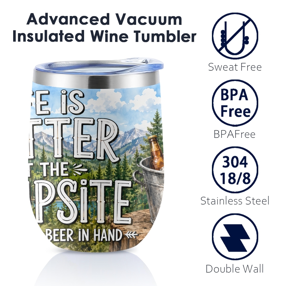 Divertidos Termos con Citas de - Beer And Wine Quote reseña y precio