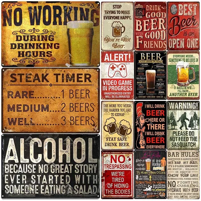 Letrero decorativo para Bar y  - Beer And Wine Quote reseña y precio