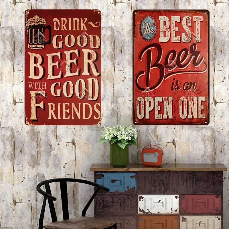 Letrero decorativo para Bar y  - Beer And Wine Quote reseña y precio